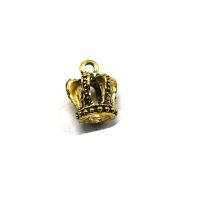Zinc Alloy Crown Pendants, fashion jewelry & DIY, antique gold color 