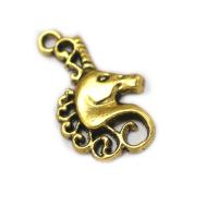 Zinc Alloy Animal Pendants, Unicorn, fashion jewelry & DIY, golden 