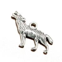 Zinc Alloy Animal Pendants, Wolf, fashion jewelry & DIY, silver color 