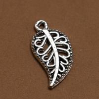 Zinc Alloy Leaf Pendants, fashion jewelry & DIY, silver color 
