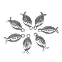 Stainless Steel Jewelry Charm, Fish, die-casting, DIY, silver color, 18*17*3mm 