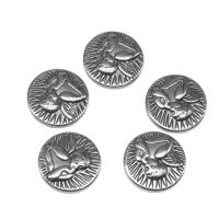 Stainless Steel Jewelry Cabochon, Round, die-casting, DIY, silver color, 12*12*2mm 
