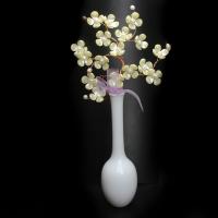 Artificial Flower Home Decoration, Porcelain, with pearl & Plastic & Brass, Tree, plated, for home and office, light green, 34*16*6*190*70mm    120*120*200mm 