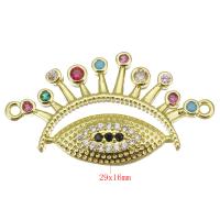 Cubic Zirconia Micro Pave Brass Connector, plated, fashion jewelry & DIY & for woman & with cubic zirconia Approx 1.5mm 