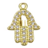 Cubic Zirconia Micro Pave Brass Pendant, plated, fashion jewelry & DIY & for woman & with cubic zirconia, golden Approx 1.5mm 