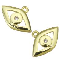 Cubic Zirconia Micro Pave Brass Pendant, plated, fashion jewelry & DIY & for woman & with cubic zirconia, golden Approx 1mm 