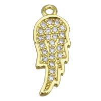 Cubic Zirconia Micro Pave Brass Pendant, plated, fashion jewelry & DIY & for woman & with cubic zirconia, golden Approx 1mm 