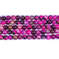 Natural Fire Agate Beads, Round, DIY rose pink 