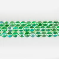 Gefärbte Quarz Perlen, Natürlicher Quarz, rund, DIY & verschiedene Größen vorhanden, grün, verkauft von Strang