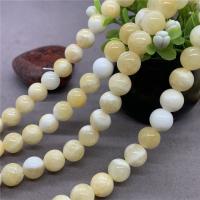 Pale Brown Jade Beads, Round, polished Approx 15 Inch 