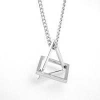 Zinc Alloy Sweater Chain Necklace, Triangle, plated, Unisex Approx 23.62 Inch 