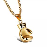 Zinc Alloy Sweater Chain Necklace, with stainless steel chain, Boxing Glove, plated, for man Approx 23.62 Inch 