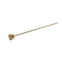 Hair Stick Findings, Brass, plated, DIY 130mm 