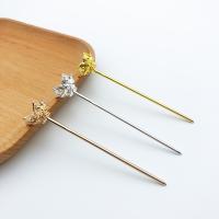 Hair Stick Findings, Brass, plated, DIY 70mm 