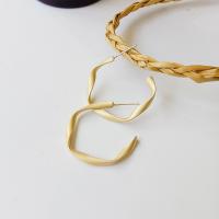 Zinc Alloy Hoop Earring, durable & fashion jewelry, golden, 3cm 