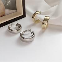 Zinc Alloy Hoop Earring, durable & fashion jewelry 30mm 