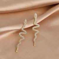 Zinc alliage strass Stud Earring, alliage de zinc, avec strass, durable & bijoux de mode, plus de couleurs à choisir Vendu par paire