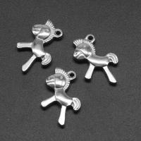 Stainless Steel Animal Pendants, Horse, die-casting, DIY, silver color, 25*18*3mm Approx 1mm 