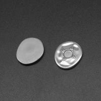 Stainless Steel Cabochon Setting, Round, die-casting, DIY, silver color, 20*18*2mm 