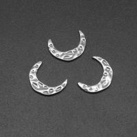Stainless Steel Jewelry Cabochon, Moon, die-casting, DIY, silver color, 16*12*1mm 