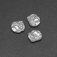 Stainless Steel Jewelry Cabochon, die-casting, DIY, silver color, 11*10*2mm 