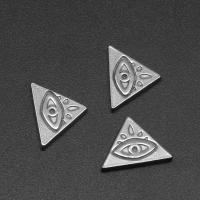 Stainless Steel Jewelry Cabochon, Triangle, die-casting, DIY, silver color, 12*2mm 