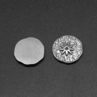 Stainless Steel Jewelry Cabochon, Round, die-casting, DIY, silver color, 16*2mm 