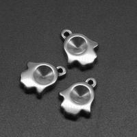Stainless Steel Pendant Setting, die-casting, DIY, silver color, 18*14*4mm Approx 1mm 