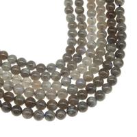 Labradorite Beads, Round, polished, DIY coffee color 