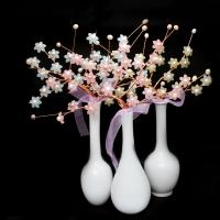 Artificial Flower Home Decoration, Porcelain, with pearl & Quartz & Brass, Vase, for home and office 35*30*6*190*60mm   120*120*200mm 