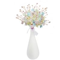 Artificial Flower Home Decoration, Porcelain, with pearl & Plastic & Brass, Vase, for home and office, multi-colored, 430*280*100*220*100mm   120*120*200mm 