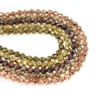 Multicolor Lava Perlen, rund, plattiert, DIY & verschiedene Stile für Wahl & facettierte, keine, 8mm, verkauft von Strang
