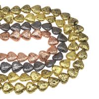 Multicolor Lava Perlen, Herz, plattiert, DIY & verschiedene Stile für Wahl, keine, 16*6mm, verkauft von Strang
