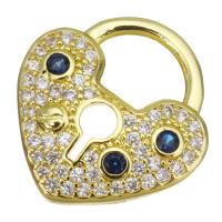 Cubic Zirconia Micro Pave Brass Pendant, Heart, plated, fashion jewelry & DIY & for woman & with cubic zirconia Approx 