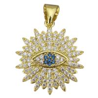 Cubic Zirconia Micro Pave Brass Pendant, plated, fashion jewelry & DIY & for woman & with cubic zirconia Approx 3.5mm 