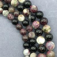 Natürlicher Turmalin Perlen, rund, poliert, verschiedene Größen vorhanden, gelb, Länge:ca. 15 ZollInch, verkauft von Strang