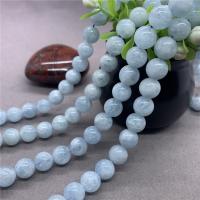 Aquamarine Beads, Round, polished blue, Grade AAAAA Approx 15 Inch 