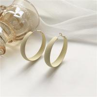 Zinc Alloy Hoop Earring, plated, fashion jewelry & for woman, beige 