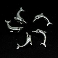 Stainless Steel Pendants, Dolphin, plated & DIY, metallic color plated, 17*11*1mm 