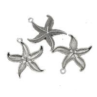 Stainless Steel Pendants, Starfish, plated & DIY, metallic color plated, 27*22*2mm 