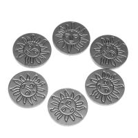 Stainless Steel Jewelry Cabochon, Round, die-casting, DIY, silver color, 20*20*2mm 