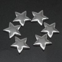 Stainless Steel Jewelry Cabochon, Star, die-casting, DIY, silver color, 20*20*3mm 