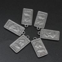 Stainless Steel Pendants, Rectangle, die-casting, DIY, silver color, 25*13*3mm 