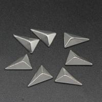 Stainless Steel Jewelry Cabochon, Triangle, die-casting, DIY, silver color, 12*9*3mm 