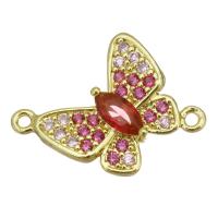 Cubic Zirconia Micro Pave Brass Pendant, Butterfly, plated, fashion jewelry & DIY & for woman & with cubic zirconia Approx 1.5mm 