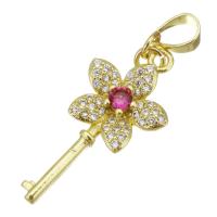 Cubic Zirconia Micro Pave Brass Pendant, plated, fashion jewelry & DIY & for woman & with cubic zirconia Approx 3.5mm 