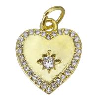 Cubic Zirconia Micro Pave Brass Pendant, Heart, plated, fashion jewelry & DIY & for woman & with cubic zirconia Approx 3.5mm 