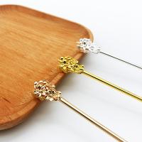 Hair Stick Findings, Brass, plated, DIY 150mm 