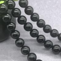 Natural Black Agate Beads, Round, polished Approx 15 Inch 