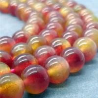 Natürlicher Turmalin Perlen, rund, poliert, verschiedene Größen vorhanden, farbenfroh, Länge:ca. 15 ZollInch, verkauft von Strang